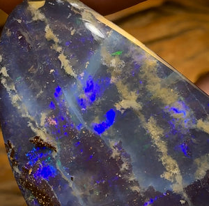 95.3cts - “Electric Current” Queensland Boulder Seam Opal. Heritage Collection