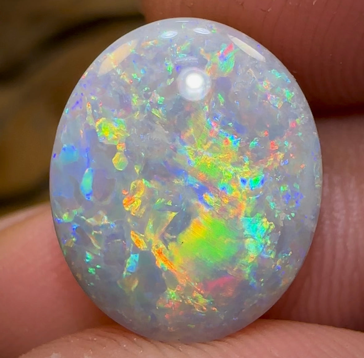 7.1cts - Australian Dark Opal from Lightning Ridge. Gem Quality - Opal Whisperers