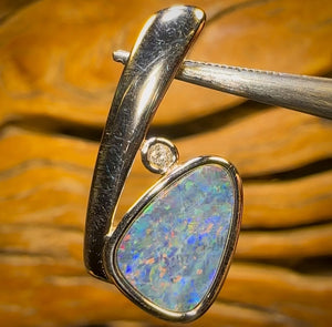 Sterling Silver - Queensland Boulder Opal Doublet Pendant