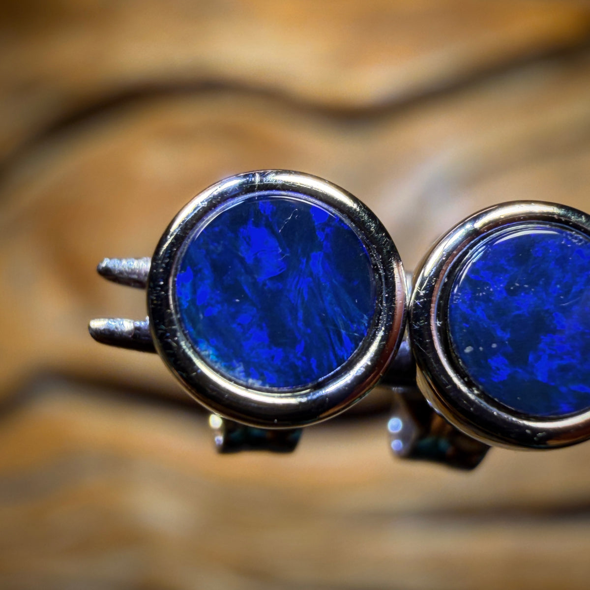 Wild Card! Sterling Silver - Australian Boulder Opal Doublet Stud Earrings