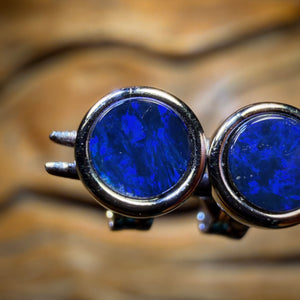 Wild Card! Sterling Silver - Australian Boulder Opal Doublet Stud Earrings