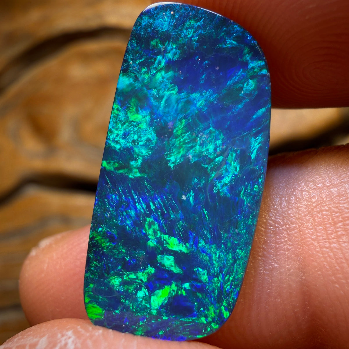 18.5cts - Best of the Best Blue Greens TOP Australian Boulder Opal Doublet Pair