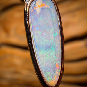 30% Off Card! Sterling Silver - Solid South Australian Crystal Opal Pendant