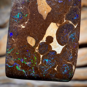 Wild Card! Solid Queensland Boulder Opal Pendant