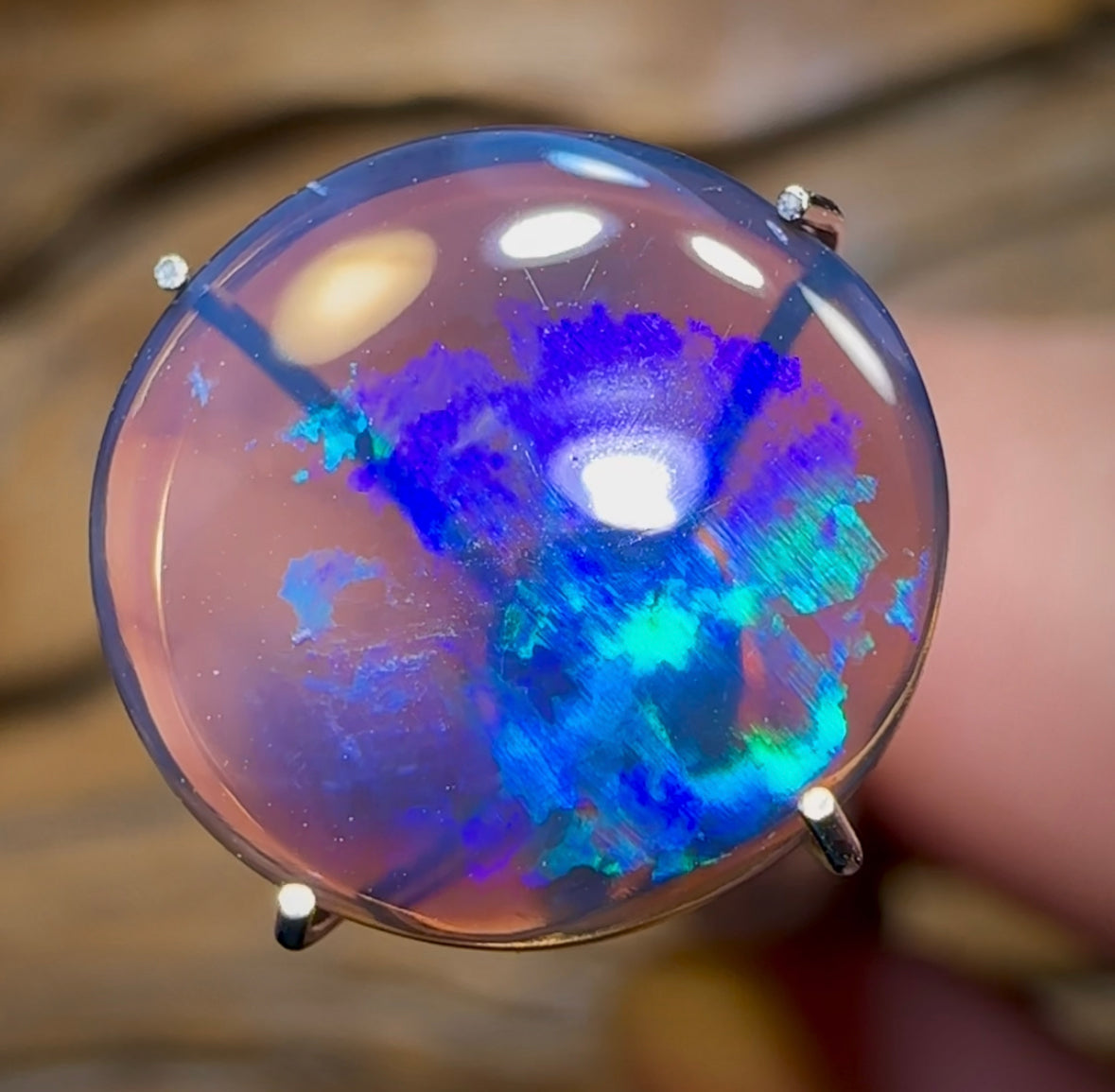 (Template) 2.8cts - Lightning Ridge Black Crystal Opal - Opal Whisperers