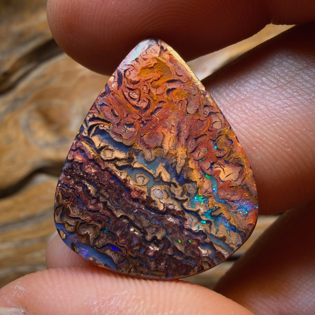 WildCard! 20.8cts - Tribal Australian Boulder Opal from Yowah
