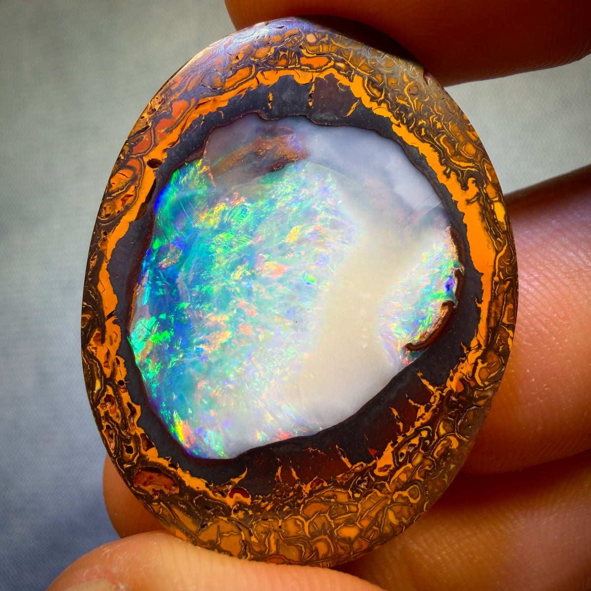 “Set in Stone” - Private Collector Investment - 105.2cts - TOP Yowah Nut Crystal Centre Opal Trio. Featured on “Outback Opal Hunters”!