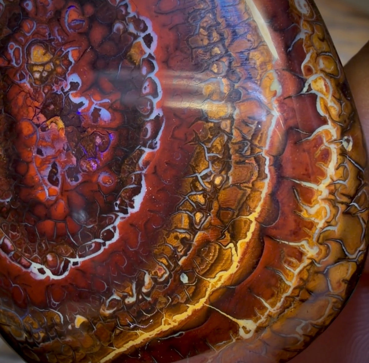 172.2cts - “Tribal Heart”Queensland Boulder Opal from Koroit