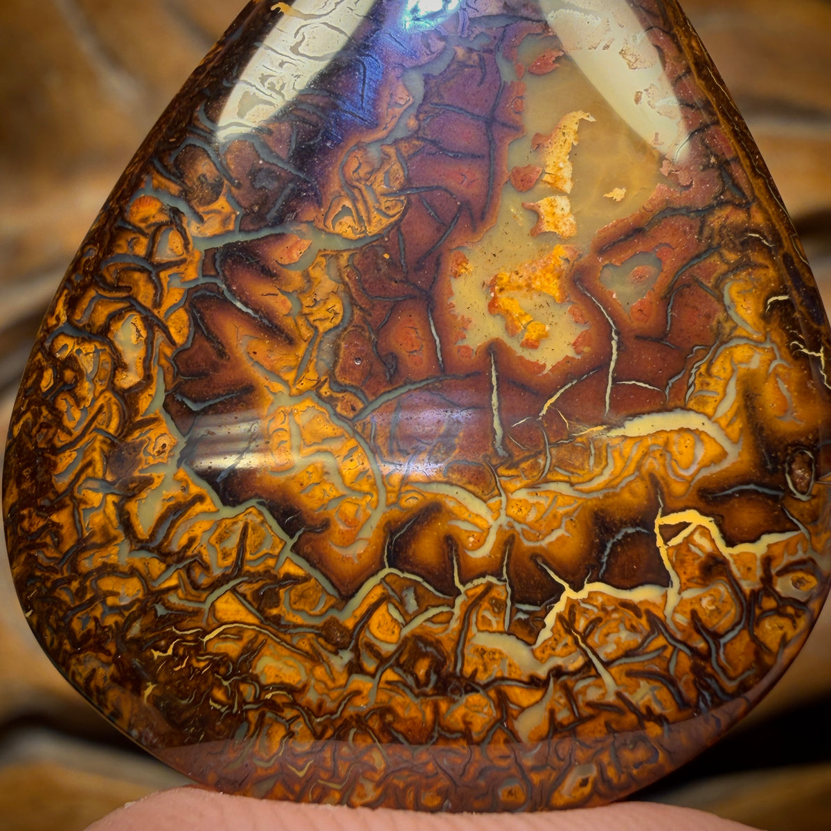 56.6cts - Tribal Yowah Nut Opal. Australian Opal