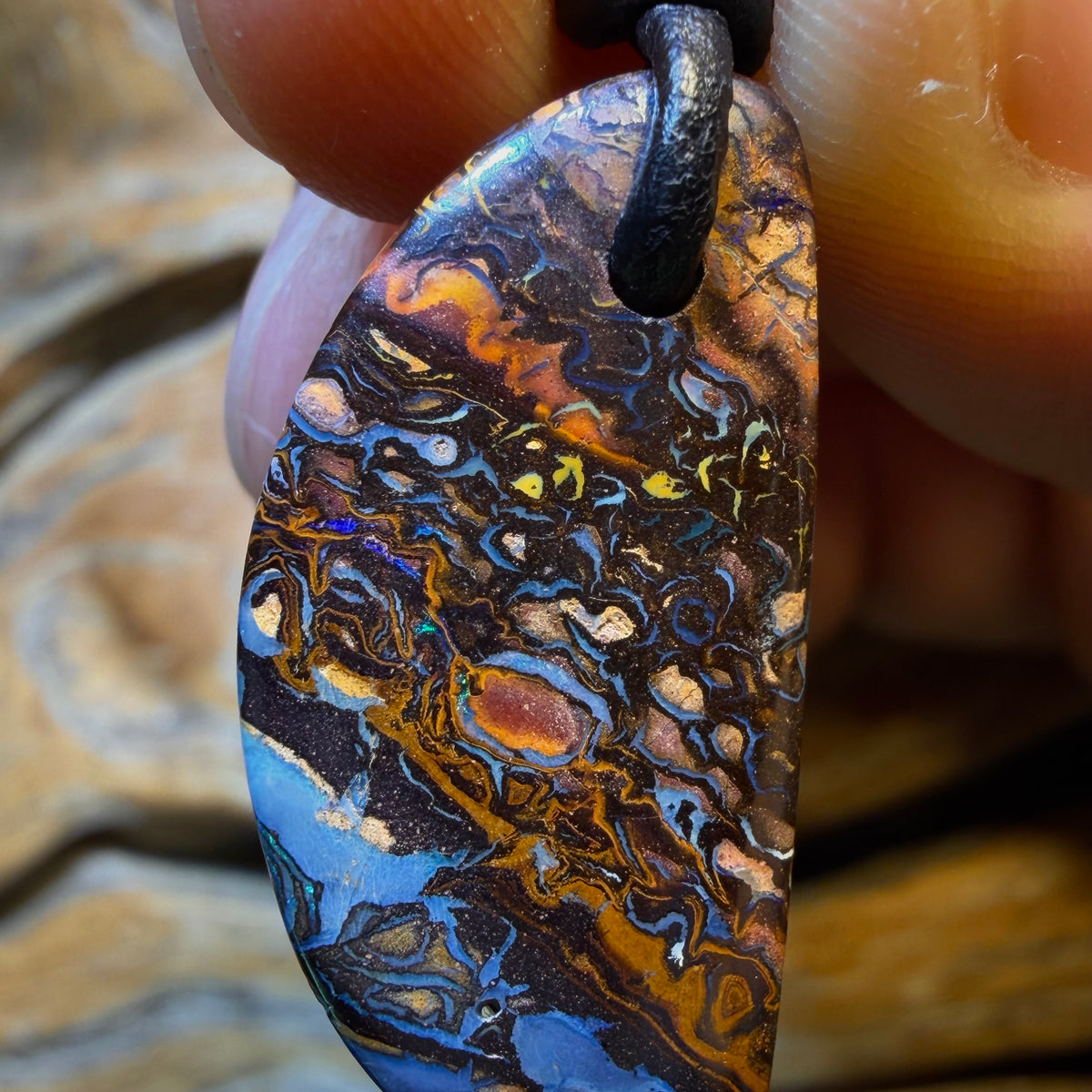 29 x 15mm - Drilled Tribal Queensland Boulder Opal Necklace