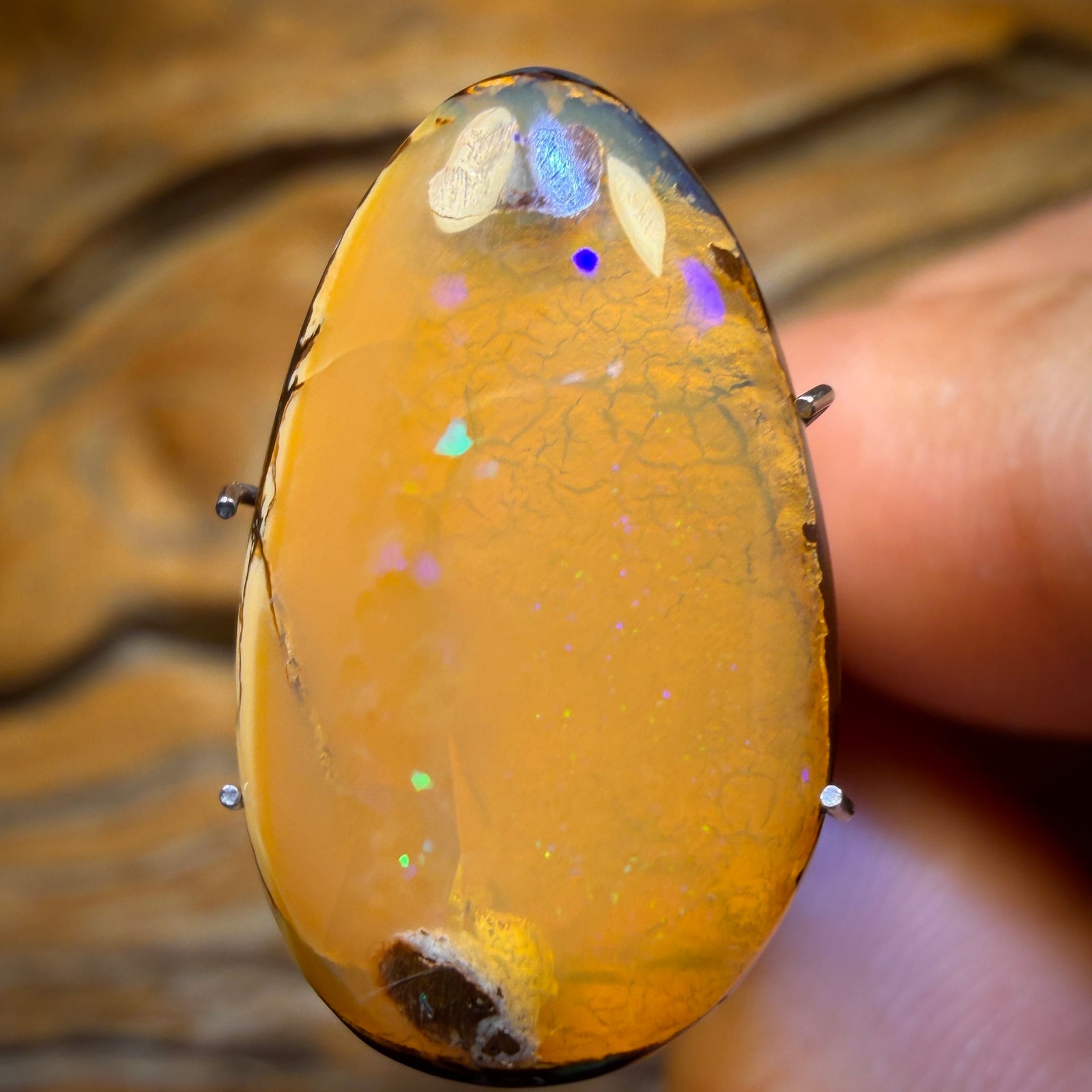 8.2cts - Yowah Nut Crystal Centre Opal. Australian Boulder Opal
