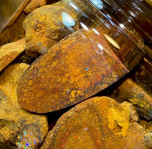 130.4g - Jar of Rough Australian Boulder Opal