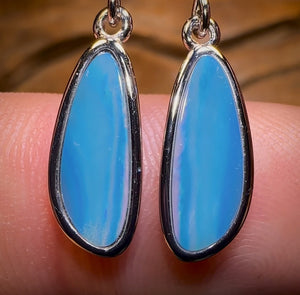 Sterling Silver - Australian Boulder Opal Doublet Hook Earrings