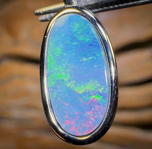 🔨 AUCTION 🔨 No Reserve Sterling Silver - Queensland Boulder Opal Doublet Pendant