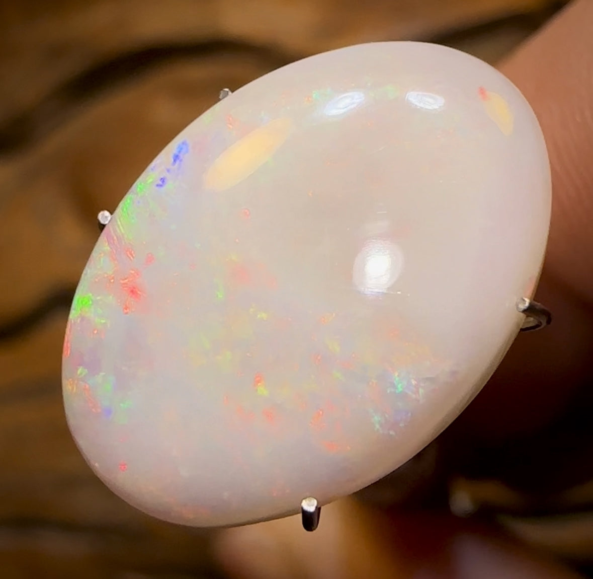 7,3 carats – Opale blanche d'Australie du Sud, prix abordable pour une grosse pierre