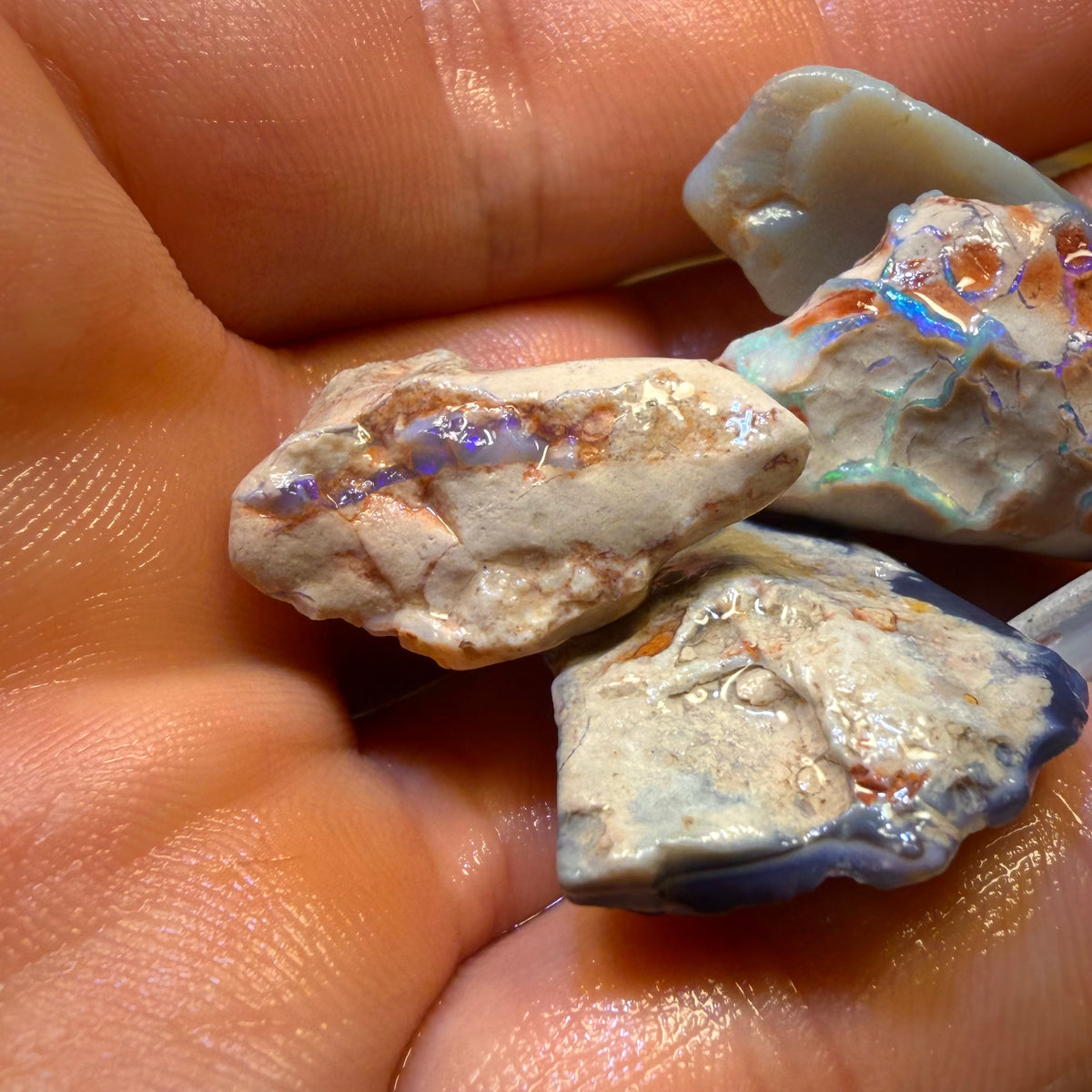 91.2cts - 5x Lightning Ridge Opal Rough Parcel