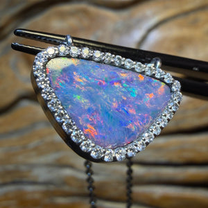 HDW Sterling Silver - Queensland Boulder Opal Doublet Pendant