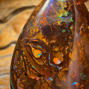 164.4cts - Massive Yowah Nut Tribal Opal. Electric Colours Australian Opal
