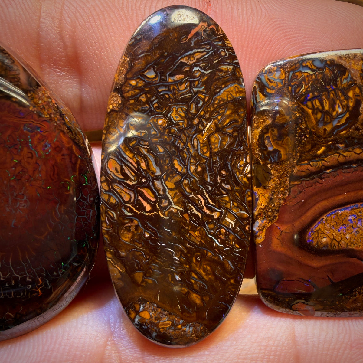 204.2cts - 3x Australian Tribal Boulder Opal’s. Wholesale Parcel