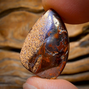 18.9cts - Yowah Nut Crystal Centre Opal. Australian Boulder Opal