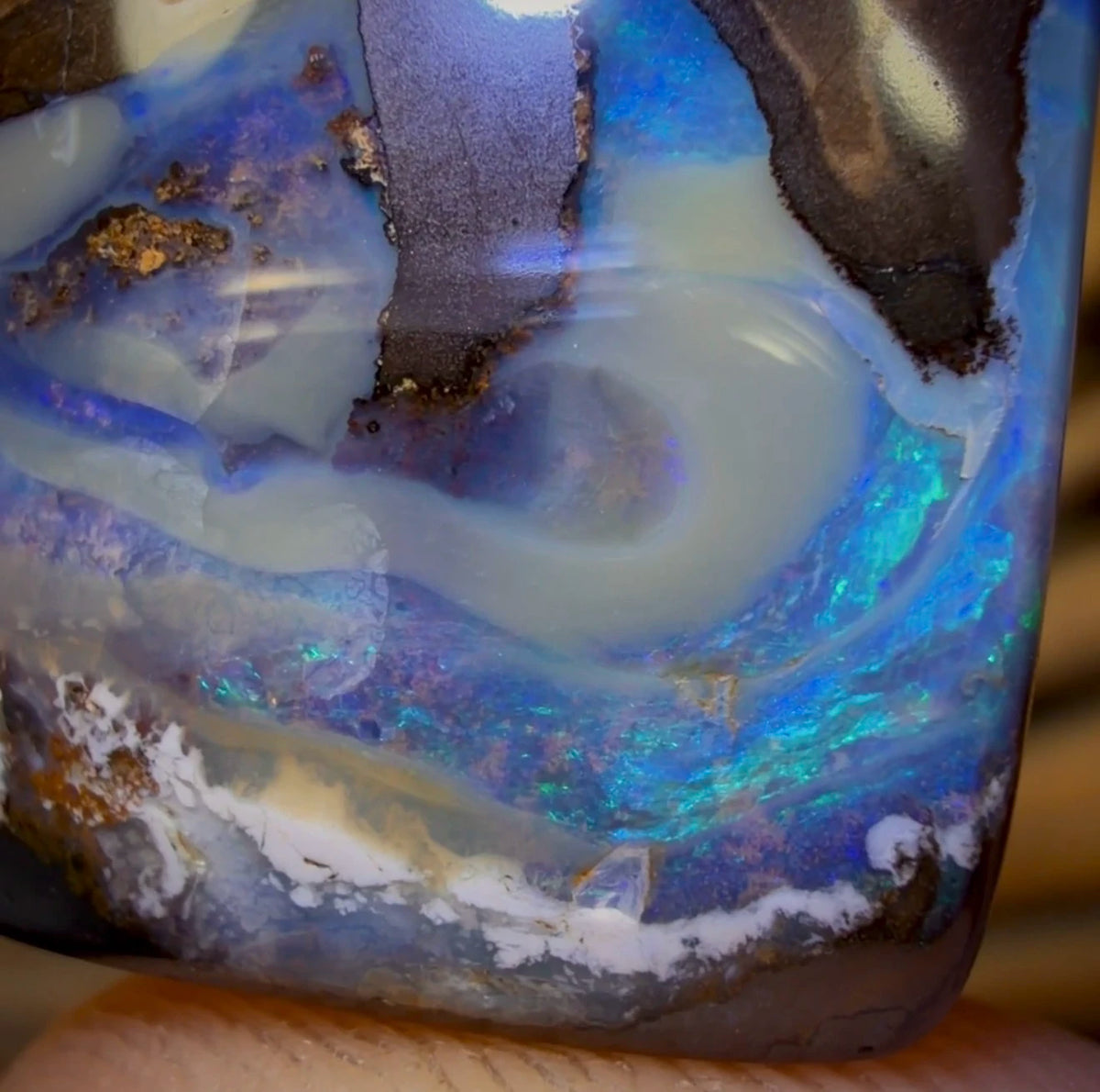 Dad Ring Stone! 32.4cts - “Whirl Pool” Yowah Nut Opal. Australian Boulder Opal