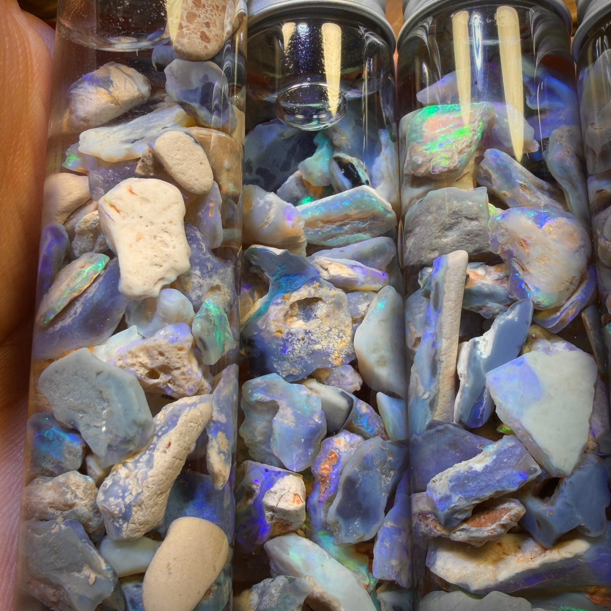 100cts Lightning Ridge Opal Rough Chip Vials. BULK LISTING