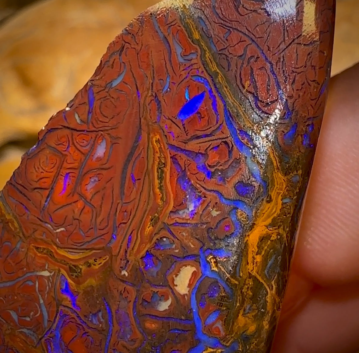 Wildcard Rough! 127.9cts - Tribal Yowah Nut Opal Rough Piece. Australian Opal