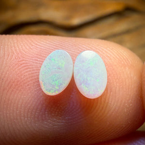 0.6cts - South Australian White Opal Pair