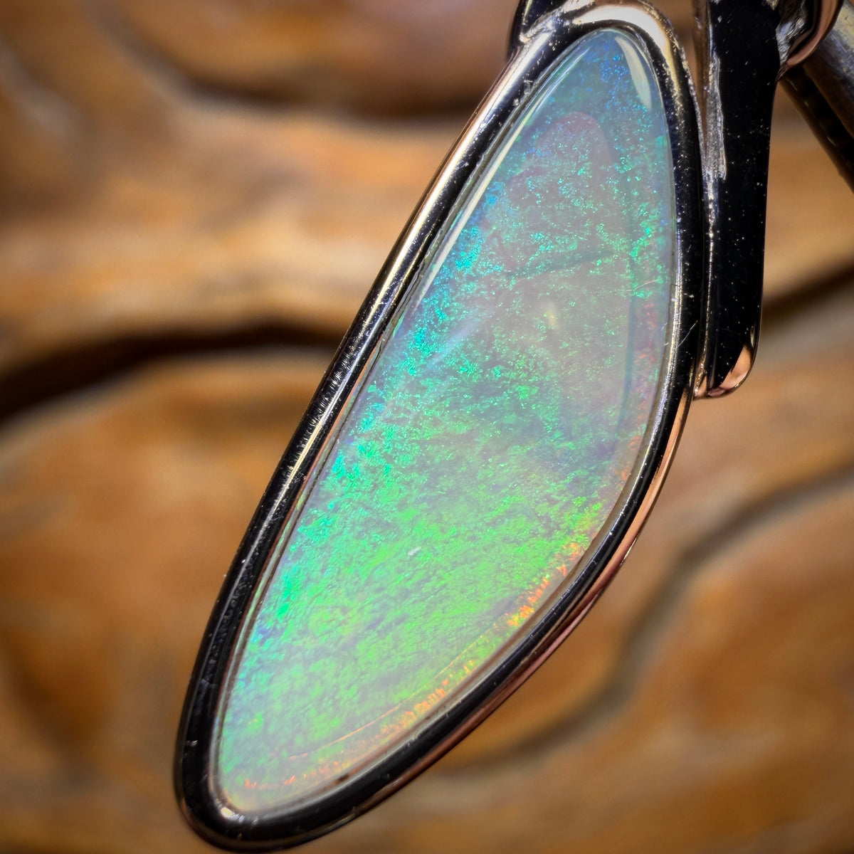 Sterling Silver - Solid South Australian Crystal Opal Pendant