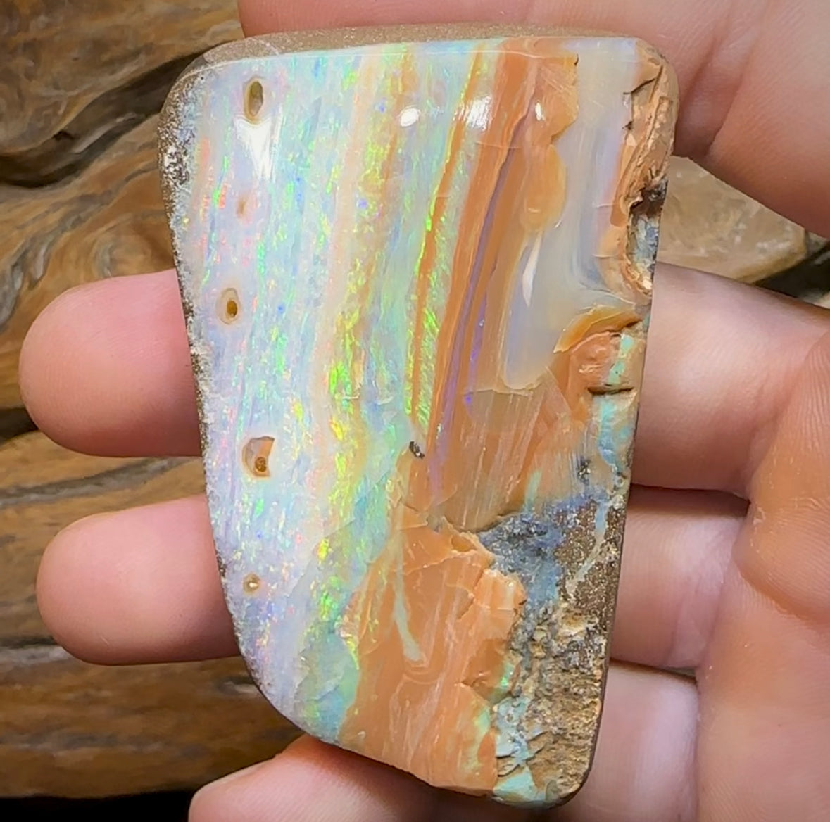 399.2cts - Polished Queensland Boulder Opal “Landscape” Specimen - Opal Whisperers