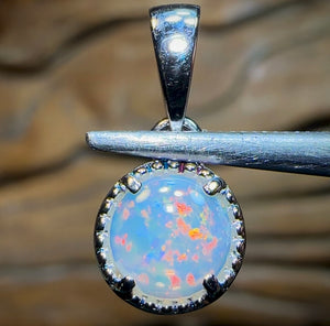 Sterling Silver - Solid South Australian Crystal Opal Pendant