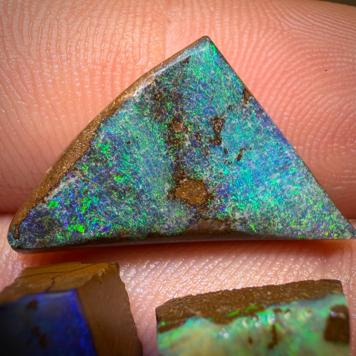 🔒26.5cts - 3x clean ￼Australian Boulder Full Face Opal Rubs Parcel
