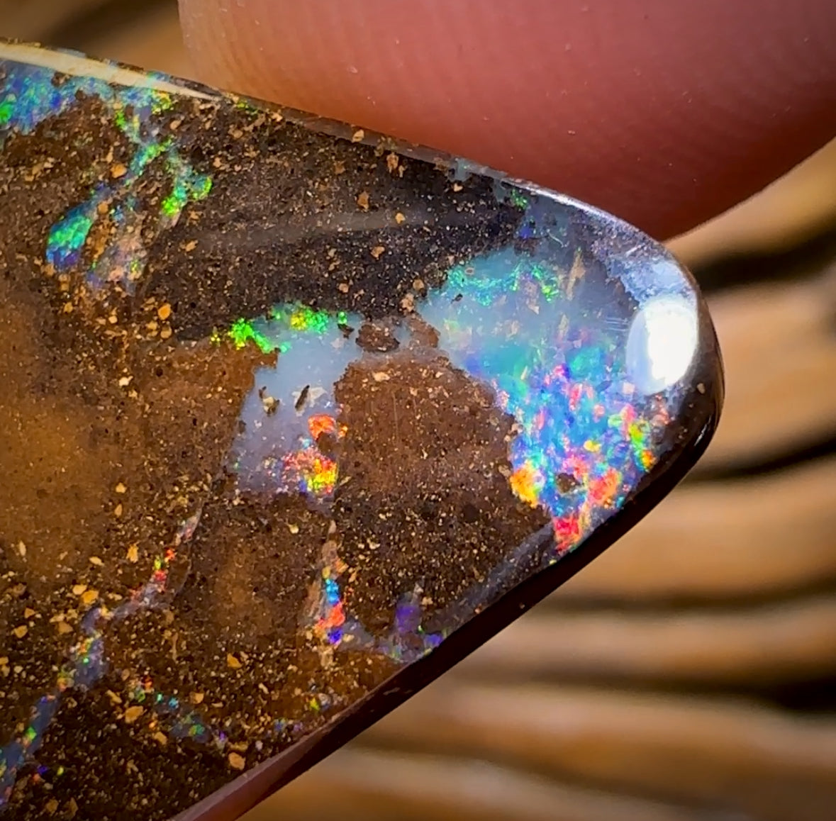 12.1cts - Australian Boulder Opal from Yowah with Red