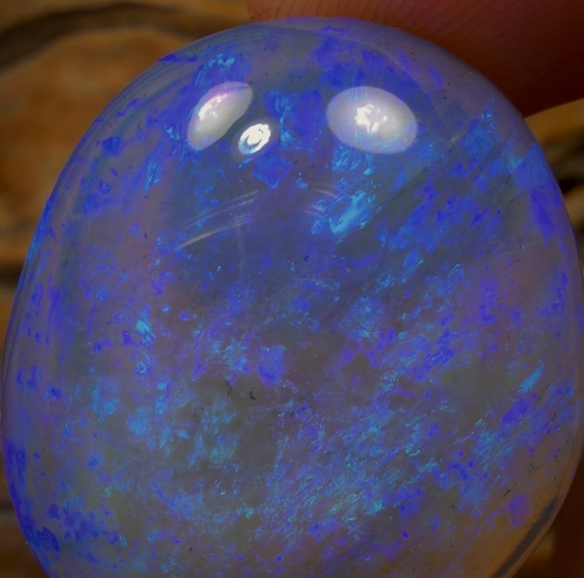 84.4cts - “Big Blue King of the Gems” This is it! Solid Australian Queensland Boulder Pipe Crystal Opal