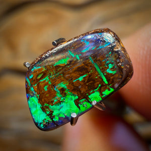 2.2cts - Electric Hieroglyphics Yowah Nut Opal. Australian Boulder Opal