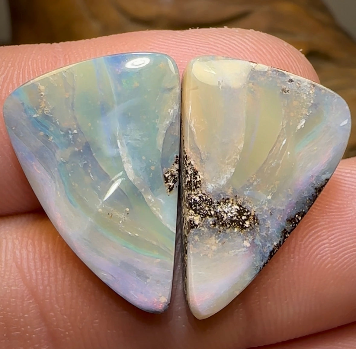 29.7cts - Queensland Boulder Opal Pair - Opal Whisperers