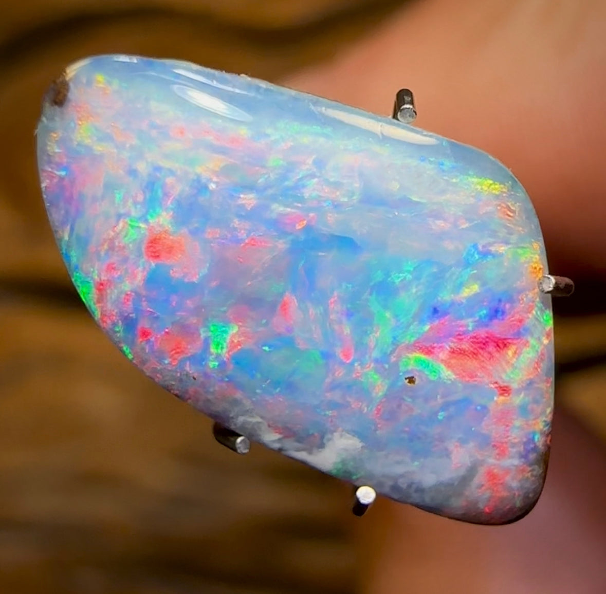 4.75cts - Top Australian Boulder Seam Opal Red Multi Colour