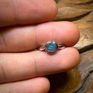 Sterling Silver - Queensland Boulder Opal Doublet Ring Bargain