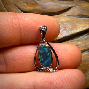 Sterling Silver - Queensland Boulder Opal Doublet Pendant