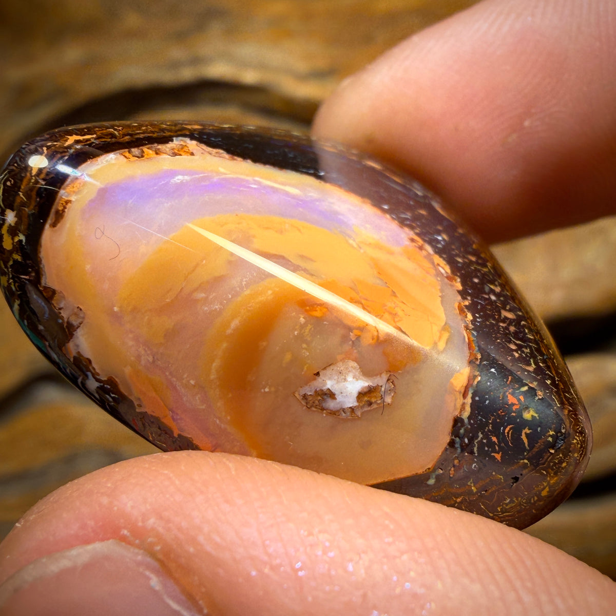 86.2cts - Big Tribal Yowah Nut Opal Specimen Polished