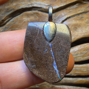 60.8cts - Top Red Multi Solid Queensland Boulder Opal Pendant