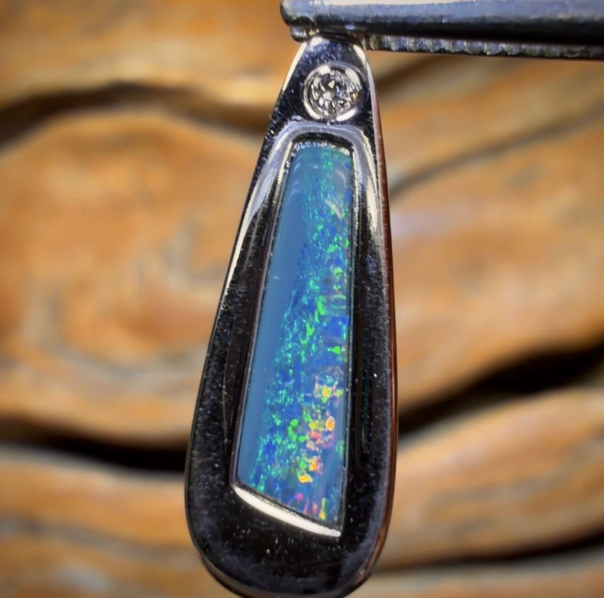 Sterling Silver - Queensland Boulder Opal Doublet Pendant