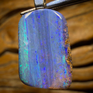 🔨 AUCTION 🔨 💎 High Roller Banger Auction 💎  “Blue Streams” Solid Queensland Boulder Seam Opal Pendant Full Face