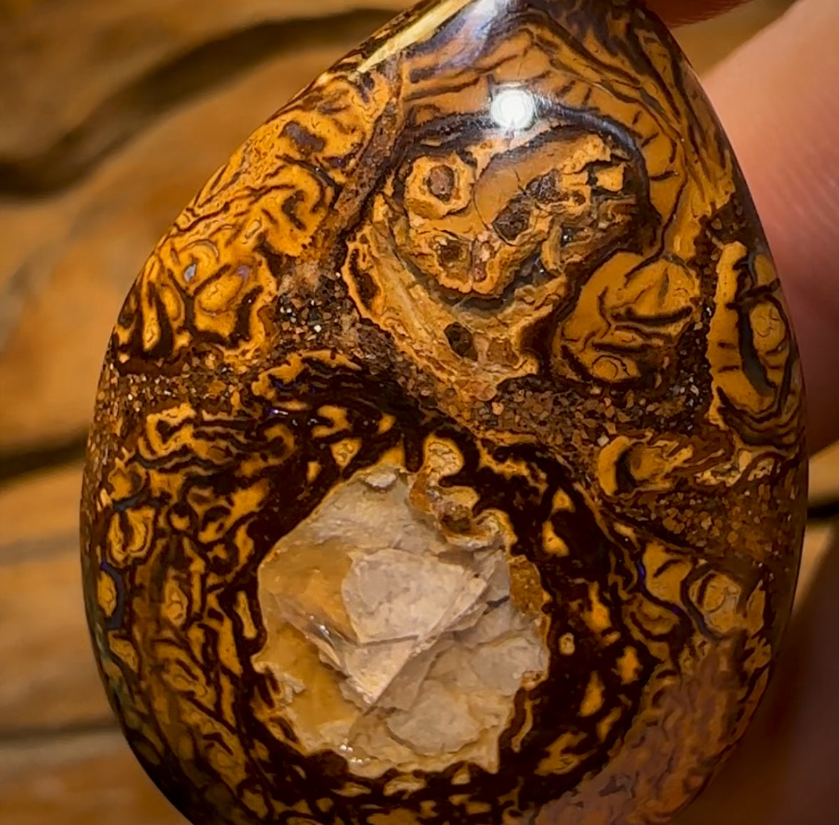 39.1cts - Yowah Nut Crystal Centre Opal. Australian Boulder Opal