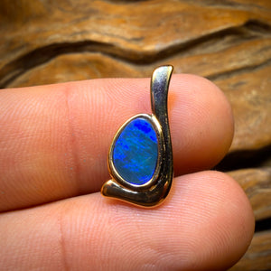 WILDCARD! Sterling Silver Gold Plated - Queensland Boulder Opal Doublet Pendant
