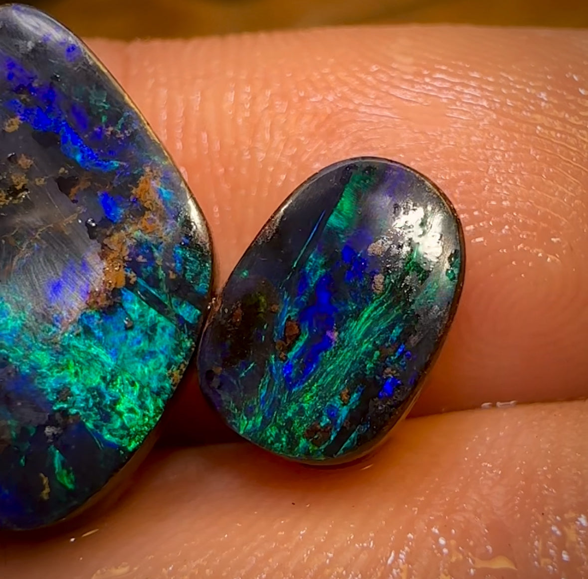 16.05cts - 3x Quality Australian Boulder Seam Opal Rubs Parcel