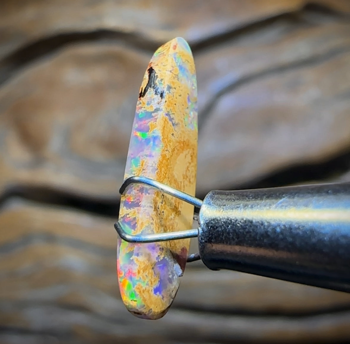 1.85cts - “Tinsel Town” Amazing Solid Australian Boulder Pipe Opal