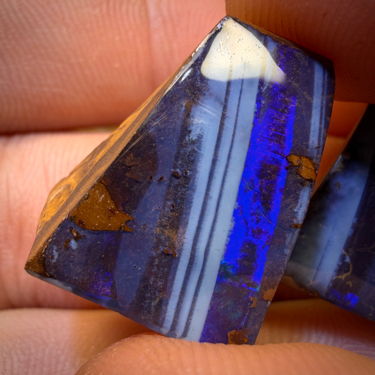 39.2cts - Australian Boulder Seam Opal Polished Specimen Pair