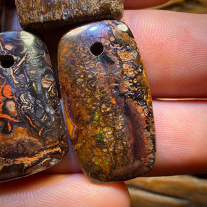 175.4cts - 5x Drilled Queensland Boulder Opals. BARGAIN Wholesale Parcel