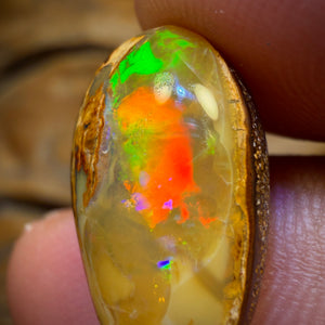8.9cts - Amazing Suspended Golden Yowah Nut Crystal Centre Opal